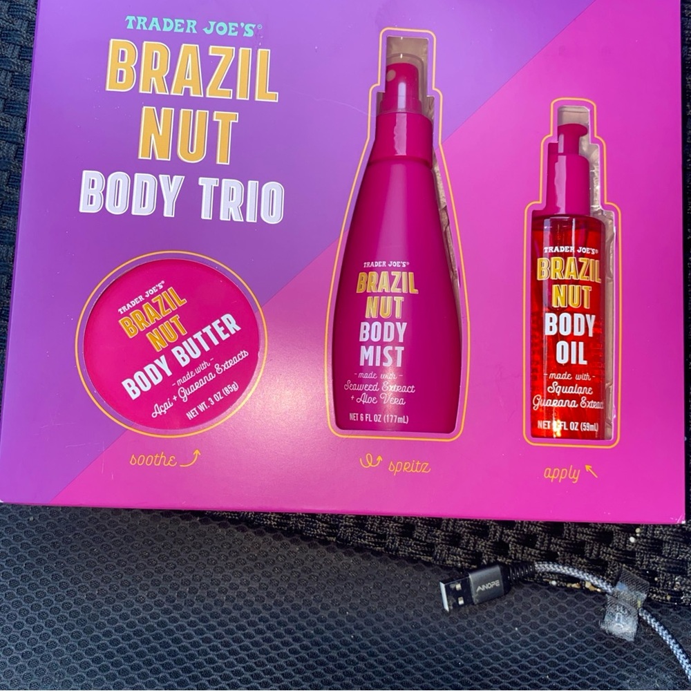 Brazil Nut Body Trio - Pink and Red-New